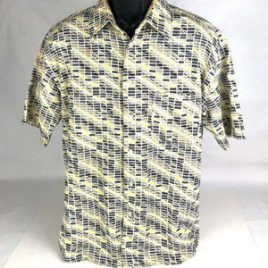 TUSCAN Men's 100% Cotton Yellow Button Down Shirt